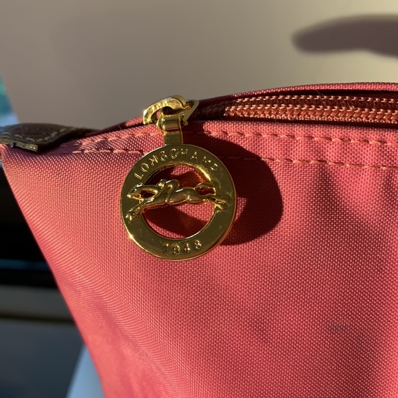 ⚡️Longchamp Pink Medium Le Pilage Tote Bag Business Casual Purse Preppy Satchel - Picture 4 of 12